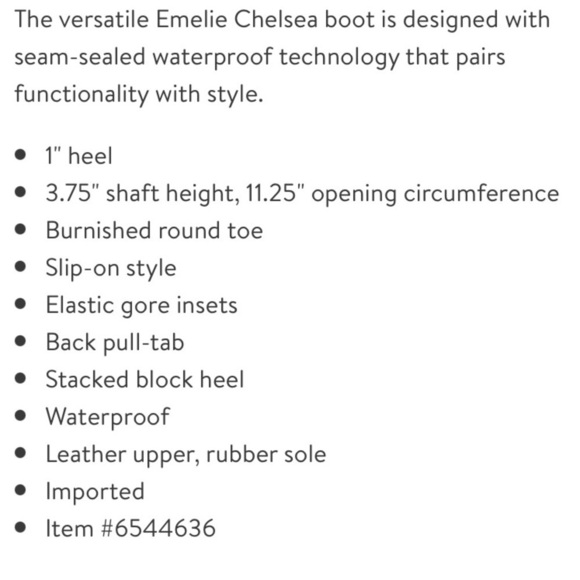 SOREL emelie boots new in box Chelsea pull on blackened brown size 6 NEW - Picture 8 of 9